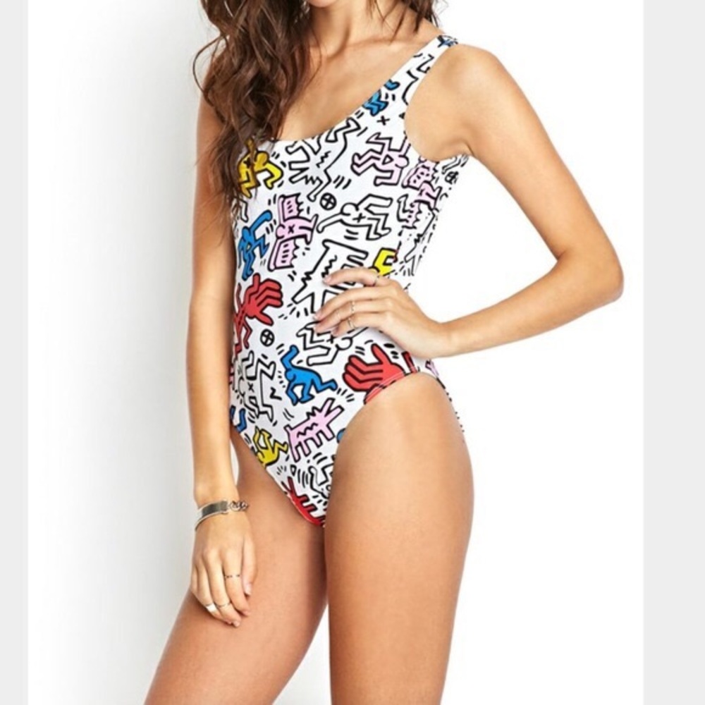 Keith Haring x Forever 21 bathing suit / bodysuit